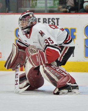 Nico Daws of the Guelph Storm. Photo by Terry Wilson / OHL Images.