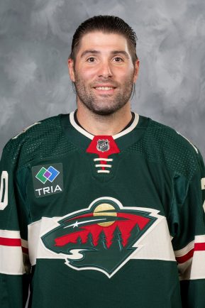 ST. PAUL, MINNESOTA - SEPTEMBER 20: Pat Maroon #20 of the Minnesota Wild poses for his official headshot for the 2023-2024 season on September 20, 2022 at the Tria Practice Rink in St. Paul, Minnesota. (Photo by Tony Nelson/NHLI via Getty Images) *** Local Caption *** Pat Maroon