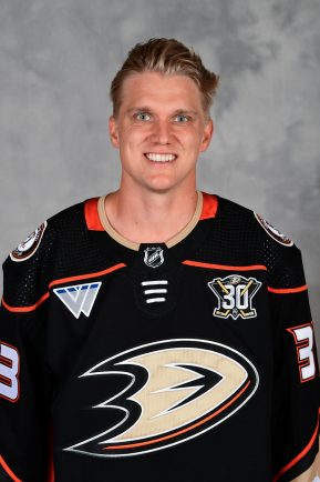 ANAHEIM, CA - SEPTEMBER 13: Jakob Silfverberg #33 of the Anaheim Ducks poses for his official headshot for the 2023-2024 season on September 13, 2023 at Great Park Ice in Irvine, California. (Photo by John Cordes/NHLI via Getty Images)