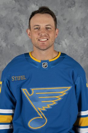 ST. LOUIS, MISSOURI – SEPTEMBER 17: Cam Fowler #17 of the St. Louis Blues poses for his official headshot for the 2025-2026 season on September 17, 2025 at the Centene Community Ice Center in St. Louis, Missouri. (Photo by Scott Rovak/NHLI via Getty Images) *** Local Caption *** Cam Fowler
